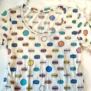 URBAN OUTFITTERS BDG Whimsical Macaron Print T-Shirt Casual Tee Pastel LARGE